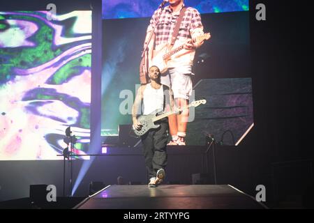 Nottingham, Royaume-Uni le 15 septembre 2023, Matt Willis de Busted se produit à nottingham au Motorpoint Arena de Nottingham dans le cadre de la tournée 20e anniversaire du groupe Credit : Paul Smith / Alamy Live News Banque D'Images