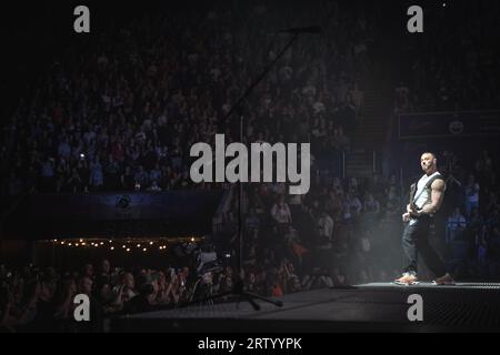 Nottingham, Royaume-Uni le 15 septembre 2023, Matt Willis de Busted se produit à nottingham au Motorpoint Arena de Nottingham dans le cadre de la tournée 20e anniversaire du groupe Credit : Paul Smith / Alamy Live News Banque D'Images