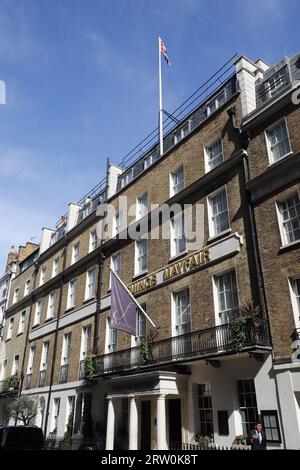 Extérieur du Flemings Mayfair Hotel 7-12 Half Moon Street, Mayfair, Londres, Royaume-Uni septembre 2023 Banque D'Images