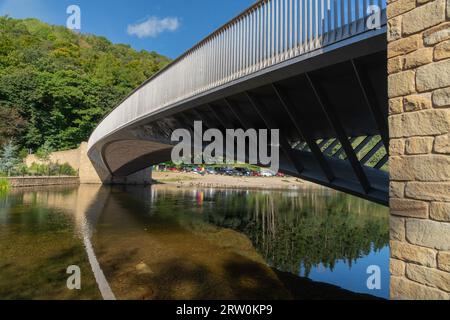 Nouveau pont à Pooley Bridge - l'original a été emporté par une tempête Banque D'Images