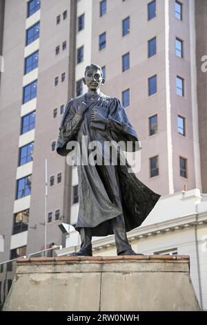 Statue du Mahatma Gandhi Square, quartier central des affaires, Johannesburg, province de Gauteng, Afrique du Sud Banque D'Images