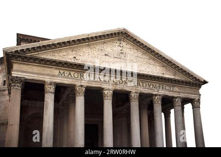 Le Panthéon est un bâtiment à Rome, en Italie, commandé par Marcus Agrippa pendant le règne d'Auguste (27 av. J.-C.) (14 après J.-C.) et reconstruit par l'empereur Banque D'Images