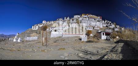 Vue pittoresque du monastère Thiksey au Ladakh, Inde Banque D'Images