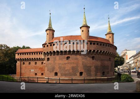 La Barbican à Cracovie, Pologne. forteresse du 15e siècle, partie de la fortification de l'ancienne ville Banque D'Images