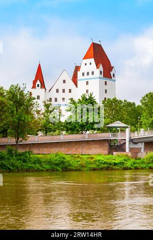 Le nouveau château d'Ingolstadt est l'un des plus importants bâtiments gothiques de Bavière, en Allemagne Banque D'Images