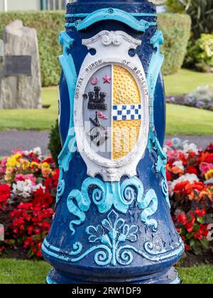 Un lampadaire victorien à Rothesay sur l'île de Bute sur la côte ouest écossaise, Royaume-Uni. Banque D'Images