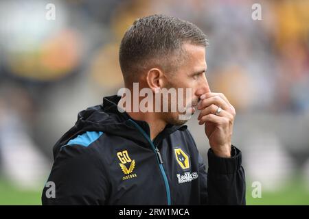 Wolverhampton, Royaume-Uni. 16 septembre 2023. Gary O'Neil Manager de Wolverhampton Wanderers lors du match de Premier League Wolverhampton Wanderers vs Liverpool à Molineux, Wolverhampton, Royaume-Uni, le 16 septembre 2023 (photo de Mike Jones/News Images) à Wolverhampton, Royaume-Uni le 9/16/2023. (Photo de Mike Jones/News Images/Sipa USA) crédit : SIPA USA/Alamy Live News Banque D'Images