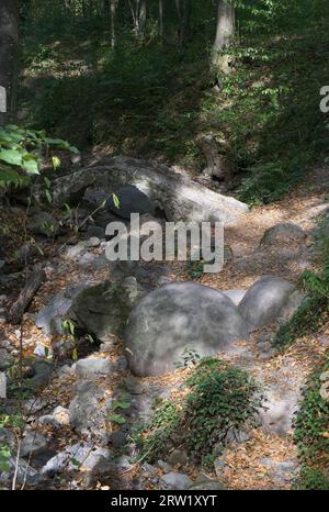 Les sphères de pierre en Bosnie-Herzégovine sont un phénomène naturel. La plus grande boule de pierre a été découverte à Zavidovici en 2016, dans la ville de Podubravlj Banque D'Images