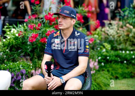 Singapour. 16 septembre 2023. Singapour, Singapour. 16 septembre 2023. VERSTAPPEN Max (ned), Red Bull Racing RB19, portrait lors du Grand Prix de Singapour de Formule 1 Singapore Airlines 2023, 15e manche du Championnat du monde de Formule 1 2023 du 15 au 17 septembre 2023 sur le circuit Marina Bay Street, à Singapour - photo DPPI crédit : DPPI Media/Alamy Live News Banque D'Images