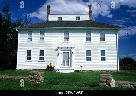 Le fort House, lieu historique colonial de l'État Pemaquid, Maine Banque D'Images