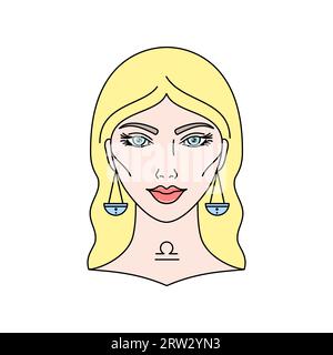 Signe du Zodiaque Balance Illustration de Vecteur