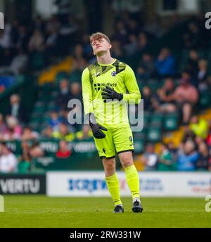 Matthew Worthington de Yeovil Town lors du deuxième tour de qualification de la coupe FA Emirates au Huish Park Stadium, Yeovil Banque D'Images