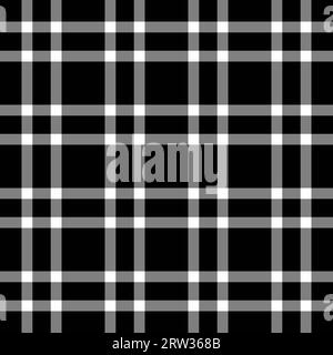 Fond de motif tartan de carreaux de tissu vérifier avec un vecteur textile de texture sans couture dans les couleurs grises et noires. Illustration de Vecteur