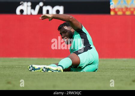 Valencia, Espagne. 16 septembre 2023. Thomas Lemar de l'Atletico de Madrid lors du match de Liga entre Valencia CF et l'Atletico de Madrid a joué au Mestalla Stadium le 16 septembre à Valence Espagne. (Photo de Jose Torres/PRESSINPHOTO) crédit : PRESSINPHOTO SPORTS AGENCY/Alamy Live News Banque D'Images