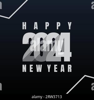 Fond de modèle de conception de bonne année 2024. Illustration vectorielle Illustration de Vecteur