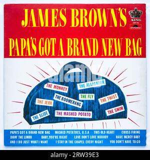 Reprise LP de la compilation Papa's Got a Brand New Bag de James Brown, sortie en 1965 Banque D'Images