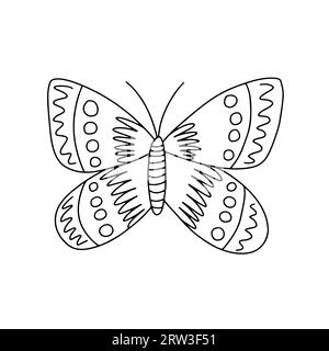 coloriage papillon chou Illustration de Vecteur