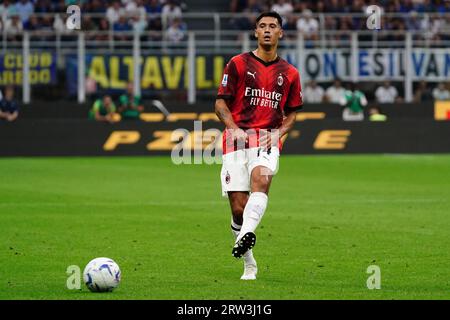 Milan, Italie. 16 septembre 2023. Tijjani Reijnders (AC Milan) lors du championnat italien Serie A match de football entre le FC Internazionale et l'AC Milan le 16 septembre 2023 au stade Giuseppe Meazza de Milan, Italie - photo Morgese-Rossini/DPPI crédit : DPPI Media/Alamy Live News Banque D'Images