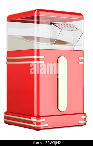 Machine à Popcorn Popper à air chaud, Air Popper Popcorn Maker, rendu 3D isolé sur fond blanc Banque D'Images