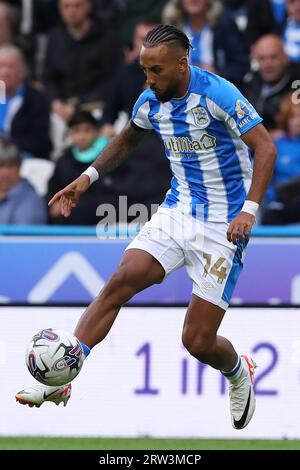 Huddersfield, Royaume-Uni. 16 septembre 2023. Sorba Thomas de Huddersfield Town lors du Sky Bet Championship Match Huddersfield Town vs Rotherham United au John Smith's Stadium, Huddersfield, Royaume-Uni, le 16 septembre 2023 (photo de Ryan Crockett/News Images) à Huddersfield, Royaume-Uni le 9/16/2023. (Photo de Ryan Crockett/News Images/Sipa USA) crédit : SIPA USA/Alamy Live News Banque D'Images