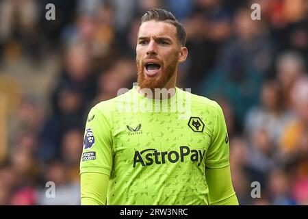 Wolverhampton, Royaume-Uni. 16 septembre 2023. Jos S‡ #1 de Wolverhampton Wanderers lors du match de Premier League Wolverhampton Wanderers vs Liverpool à Molineux, Wolverhampton, Royaume-Uni, le 16 septembre 2023 (photo de Mike Jones/News Images) à Wolverhampton, Royaume-Uni le 9/16/2023. (Photo de Mike Jones/News Images/Sipa USA) crédit : SIPA USA/Alamy Live News Banque D'Images