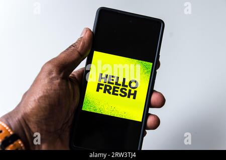 Bonjour la société Fresh Meal-kit Banque D'Images