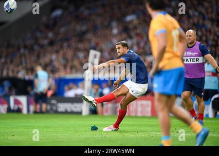 Paris, France. 14 septembre 2023. Melvyn Jaminet lors de la coupe du monde de rugby à XV RWC 2023, match de la poule A entre la France et l'Uruguay au Stade Pierre Mauroy le 14 septembre 2023 à Lille, France. Crédit : Victor Joly/Alamy Live News Banque D'Images