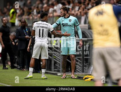 Belo Horizonte, Brésil. 16 septembre 2023. Arena MRV Lucas Perri de Botafogo, lors du match entre Atletico Mineiro et Botafogo, dans la 23e manche du Championnat brésilien, à Arena MRV, ce samedi 16. 30761 (Gledston Tavares /SPP) crédit : SPP Sport Press photo. /Alamy Live News Banque D'Images