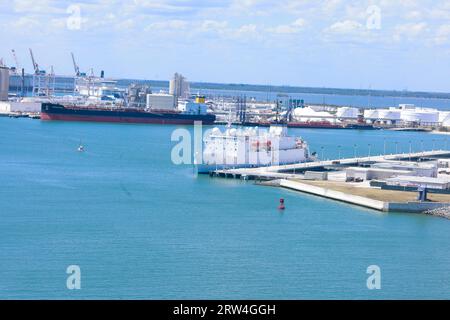 US Naval navire 'eaux' à Port Canaveral ; Cocoa Beach, Floride, USA Banque D'Images