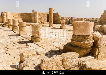 Ruines d'Avdat dans le Néguev, ruine d'Avdat dans le désert du Néguev, Israël Banque D'Images