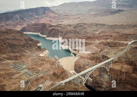 Le Barrage Hoover, prises à partir d'hélicoptères à proximité de las vegas 2013 daylight Banque D'Images