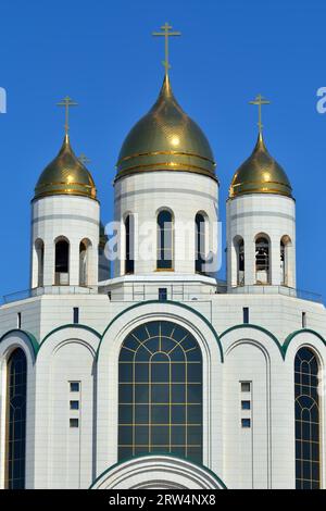 Les dômes de la Cathédrale du Christ Sauveur. Kaliningrad, anciennement Koenigsberg, Russie Banque D'Images