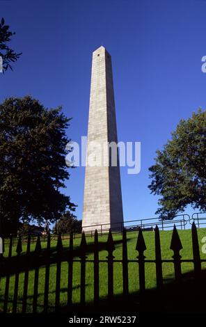 Monument de Bunker Hill, Freedom Trail, parc historique national de Boston, Massachusetts Banque D'Images