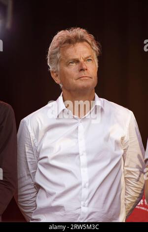 Bretigny sur orge, France. 16 septembre 2023. Fabien Roussel assiste à la Fête de l'humanité le 16 septembre 2023 à Bretigny sur orge, France. Crédit : Bernard Menigault/Alamy Live news Banque D'Images