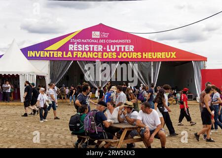 Bretigny sur orge, France. 16 septembre 2023. Ambiance et vue générale lors de la Fête de l'humanité le 16 septembre 2023 à Bretigny sur orge, France. Crédit : Bernard Menigault/Alamy Live news Banque D'Images