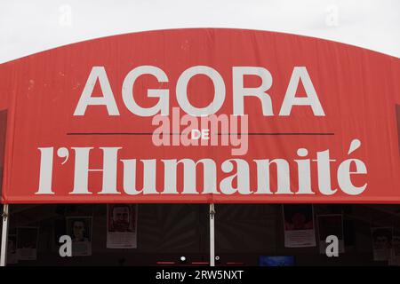 Bretigny sur orge, France. 16 septembre 2023. Ambiance et vue générale lors de la Fête de l'humanité le 16 septembre 2023 à Bretigny sur orge, France. Crédit : Bernard Menigault/Alamy Live news Banque D'Images