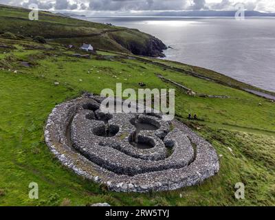Cashel Murphy, ancienne colonie celtique, ère chrétienne primitive (5e-8e siècles après JC), péninsule de Dingle, comté de Kerry, Irlande, Royaume-Uni Banque D'Images