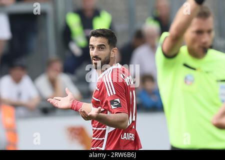 Eupen, Belgique. 17 septembre 2023. Konstantinos Laifis de Standard photographié lors d'un match de football entre KAS Eupen et Standard de Liège, dimanche 17 septembre 2023 à Eupen, le jour 07 de la saison 2023-2024 de la Jupiler Pro League première division du championnat belge. BELGA PHOTO BRUNO FAHY crédit : Belga News Agency/Alamy Live News Banque D'Images