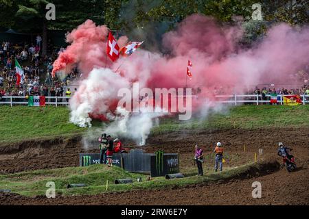 Maggiora, Italie. 17 septembre 2023. Voir le parc Maggiora pendant MXGP of ITALY Race Mxgp et Mx2, course de motocross à Maggiora, Italie, septembre 17 2023 crédit : Agence de photo indépendante/Alamy Live News Banque D'Images