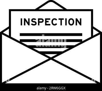 Enveloppe et lettre signe avec inspection de mot comme titre Illustration de Vecteur