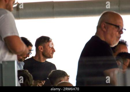 Frosinone, Italie, 17 septembre 2023, Francesco Totti regarde le match entre Frosinone et Sassuolo, Francesco Paris/Alamy Live News Banque D'Images