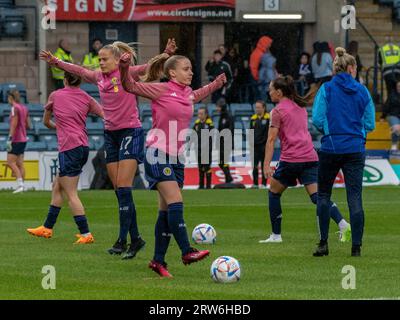 Dundee, Écosse Royaume-Uni. 14 juillet 2023 : une amicale internationale entre les femmes écossaises et les femmes d'Irlande du Nord à Dens Park, Dundee. Banque D'Images