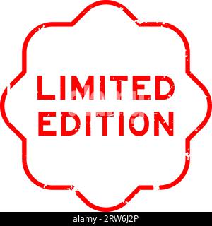 Grunge rouge édition limitée mot caoutchouc sceau timbre sur fond blanc Illustration de Vecteur