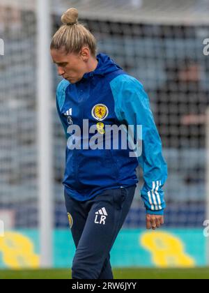 Dundee, Écosse Royaume-Uni. 14 juillet 2023 : une amicale internationale entre les femmes écossaises et les femmes d'Irlande du Nord à Dens Park, Dundee. Banque D'Images