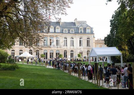 Paris, France, le 16 septembre 2023, Journée du patrimoine, Palais de l’Elysée, François Loock/Alamy Banque D'Images