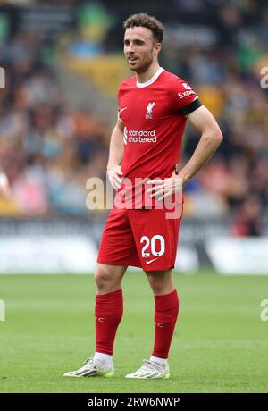 Diogo Jota de Liverpool lors du match de Premier League au Molineux Stadium, Wolverhampton. Date de la photo : Samedi 16 septembre 2023. Banque D'Images