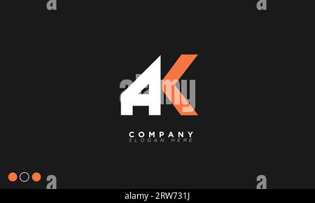 AK lettres Alphabet initiales logo du monogramme Illustration de Vecteur