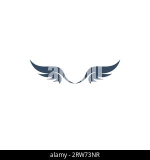 Vecteur de logo Wings. WiNG lettre M. Illustration de Vecteur