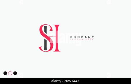 SH lettres Alphabet initiales logo du monogramme Illustration de Vecteur