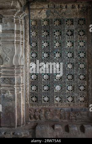 06 06 2015 Mandapa, Someshwar Shiva Temple, Haveri, Karnataka, Inde, Asie Banque D'Images